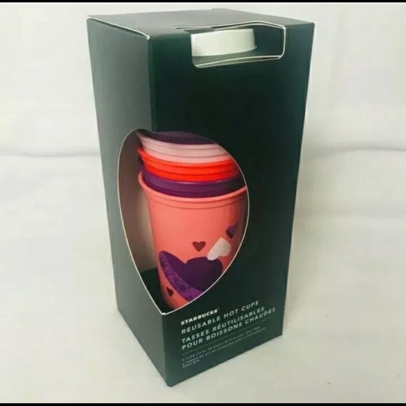 Starbucks Valentines Hot Cups 6 Pack Holiday 2021
